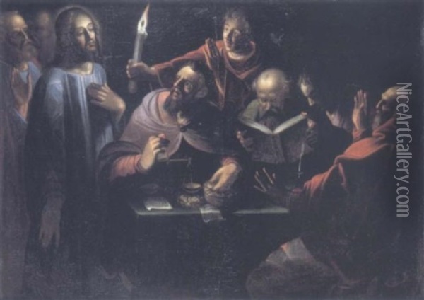 La Vocation De Saint Matthieu Oil Painting - Trophime (Theophisme) Bigot the Elder