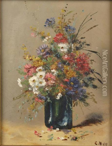 Vase De Fleurs Oil Painting - Eugene Henri Cauchois