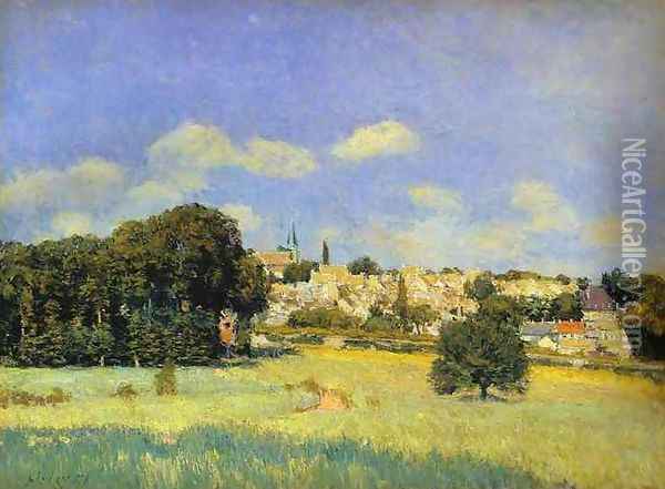 View Of Marly Le Roi Sunshine Formerly View Of St Cloud Oil Painting - Alfred Sisley
