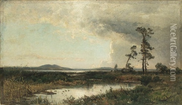 Grassland Oil Painting - Magnus Hjalmar Munsterhjelm