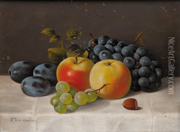 Fruit Piece Oil Painting - Hermann Koch