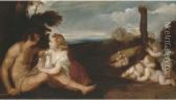 The Three Ages Of Man Oil Painting - John Linnell
