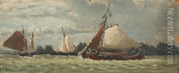 Dutch Ships Oil Painting - Robert Bagge-Scott