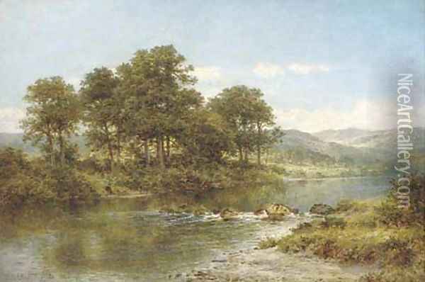 A stream from the hills Oil Painting - Benjamin Williams Leader