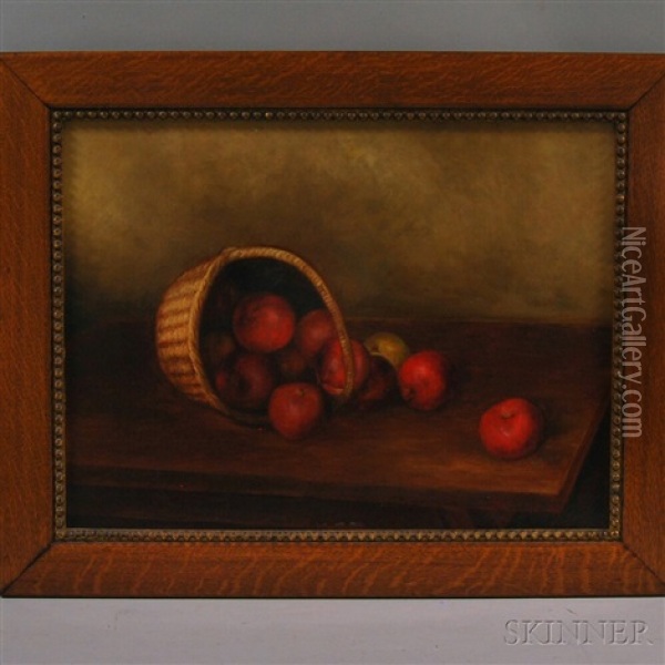 Still Life With Apples Oil Painting - Albert Francis King