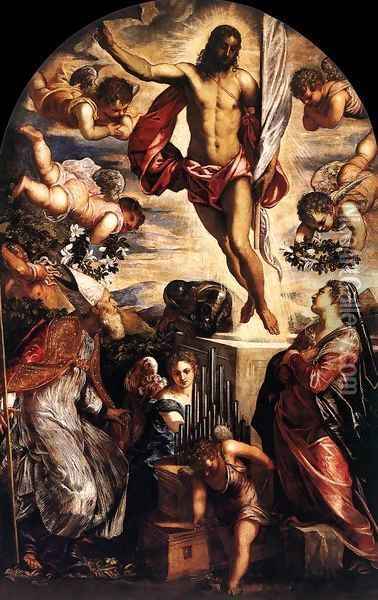 The Resurrection of Christ 4 Oil Painting - Jacopo Tintoretto (Robusti)