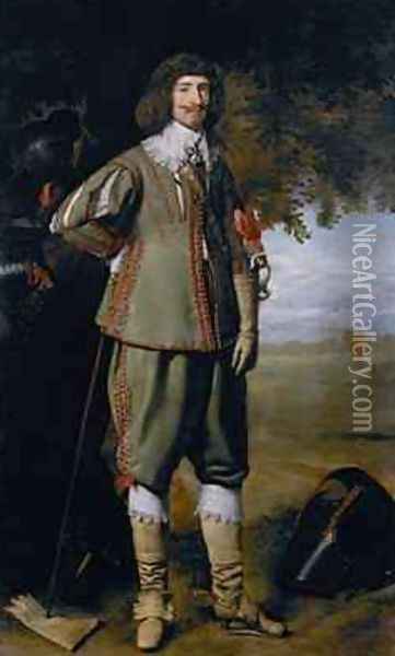 Sir John Ashburnham 1603-71 1628-30 Oil Painting - Daniel Mytens