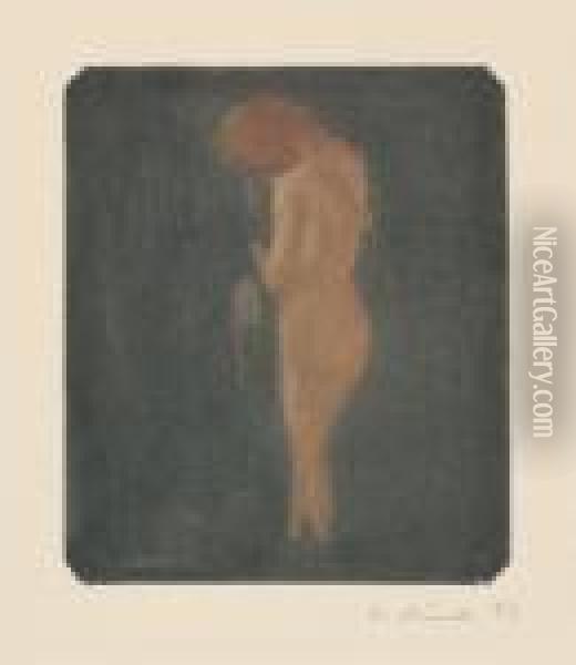 Stehender Weiblicher Akt Oil Painting - Edvard Munch