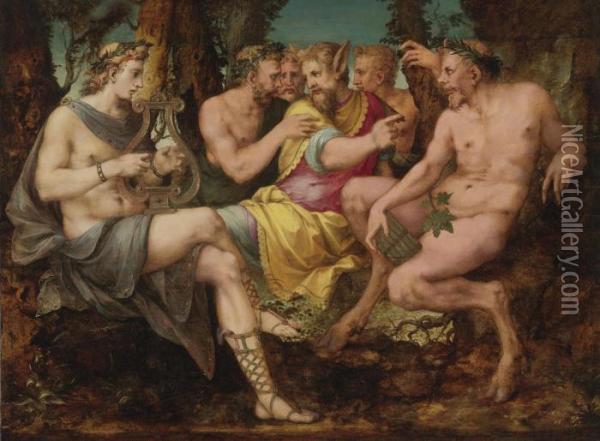 The Judgment Of Midas Oil Painting - Francesco Primaticcio