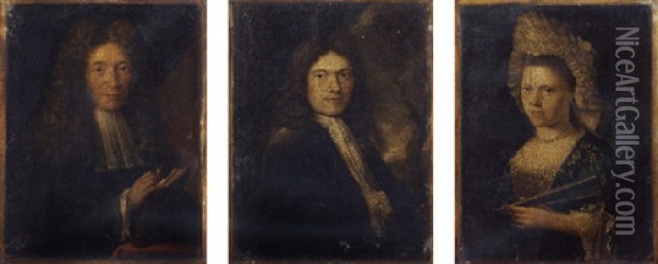 Portrait Of A Gentleman Holding A Book Oil Painting - Jacques Autreau