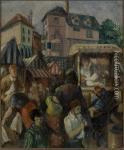 Market Scene Oil Painting - Henri Lebasque