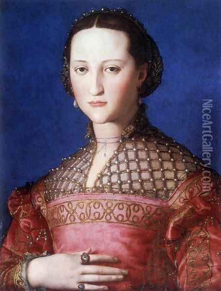 Eleonora di Toledo Oil Painting - Agnolo Bronzino