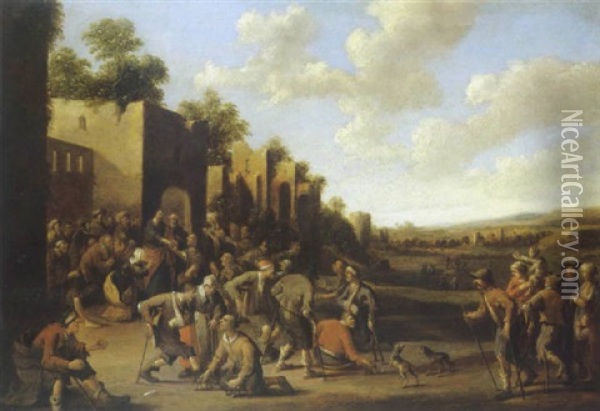 La Rixe Des Gueux Oil Painting - Joost Cornelisz. Droochsloot