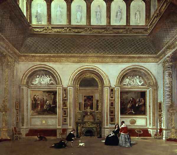The Picture Gallery, Stafford House, 1848 Oil Painting - James Digman Wingfield