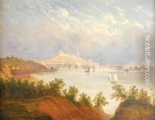 City Of Baltimore Oil Painting - William Henry Bartlett
