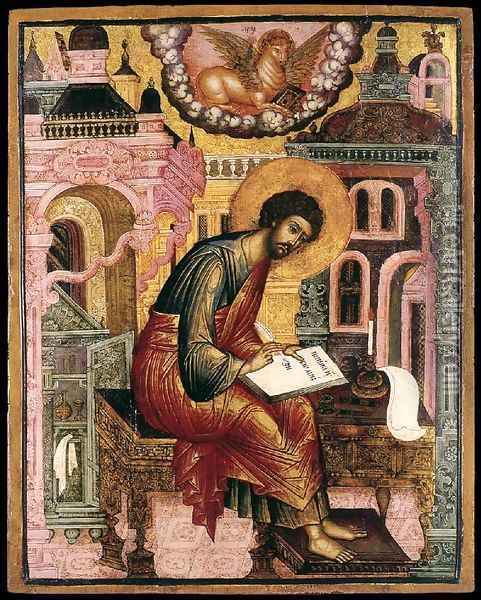 St Luke the Apostle and Evangelist Oil Painting - Russian Unknown Master