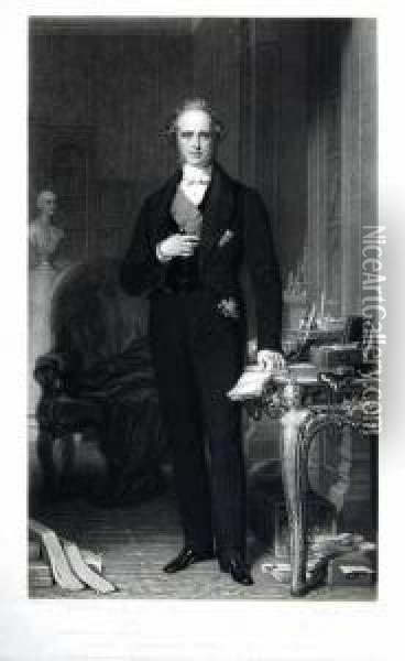 The Rt Hon. Viscount Palmerston Oil Painting - Samuel Cousins