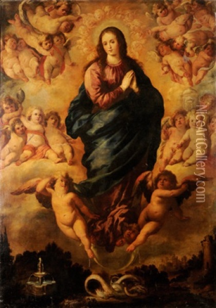 Inmaculada Oil Painting - Francisco Herrera The Elder