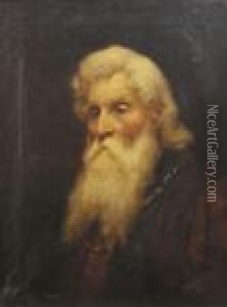 Portrait D'homme Barbu Oil Painting - Frederick Arthur Bridgman