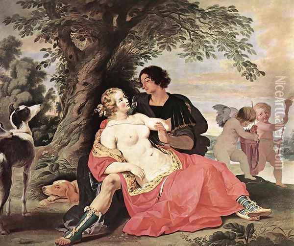 Venus and Adonis Oil Painting - Abraham Janssens