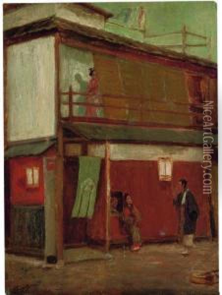 Kioto Oil Painting - Georges Ferdinand Bigot