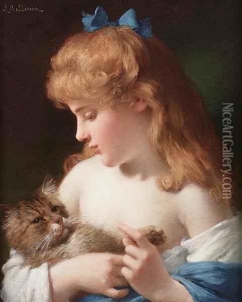 Best Of Friends Oil Painting - Jules Frederic Ballavoine