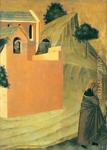 Humilitas Leaves the Monastery Oil Painting - Pietro Lorenzetti