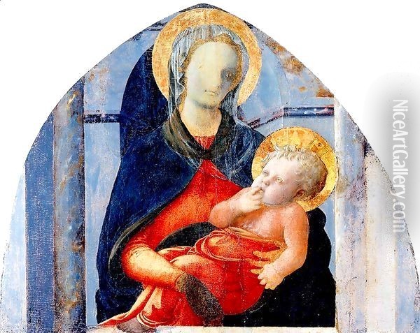 Madonna and Child 3 Oil Painting - Fra Filippo Lippi