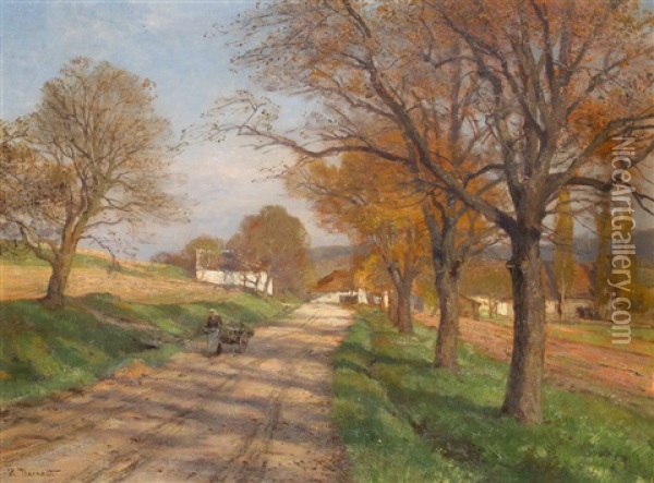 Landstrase Im Herbst Oil Painting - Hugo Darnaut