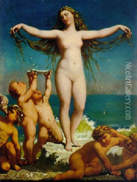 Venus Anadyomene Oil Painting - Henri Lehmann