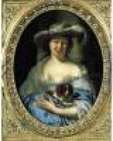 Le Chien Favori Oil Painting - Willem van Mieris
