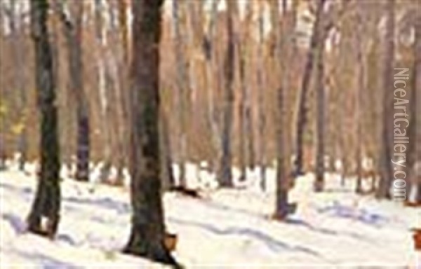 Maple Sugar Bush Oil Painting - William Brymner