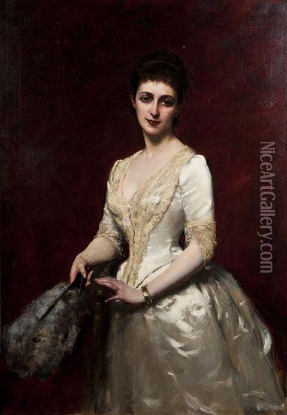 Portrait Presume De La Princesse De Broglie Oil Painting - Carolus (Charles Auguste Emile) Duran