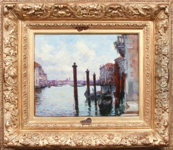 Venise, Le Grand Canal Oil Painting - Jean Baptiste Olive