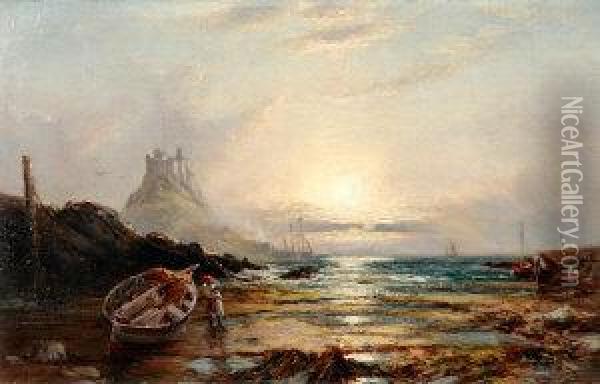 St Michaels Mount Oil Painting - John Hervey Oswald