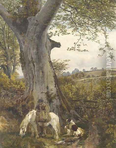 The Edge of the wood Oil Painting - John Sargeant Noble, R.B.A.