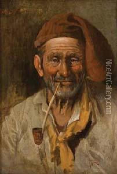 Ritratto Di Vecchio Oil Painting - Giuseppe Giardiello
