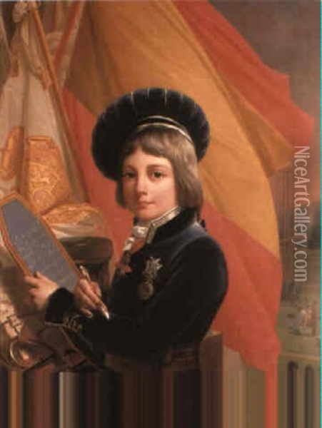 A Young Spanish Cadet Oil Painting - Pierre Roch Vigneron