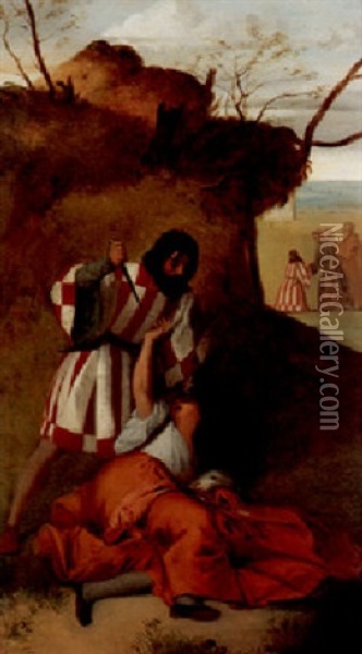 Saint Antoine Ressuscitant Une Femme Tuee Par Son Mari Oil Painting - Edgar Degas