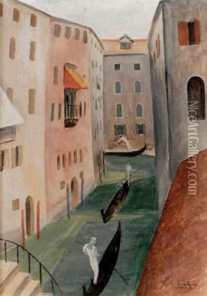 Motiv Fran Venedig Oil Painting - Ewald Dahlskog
