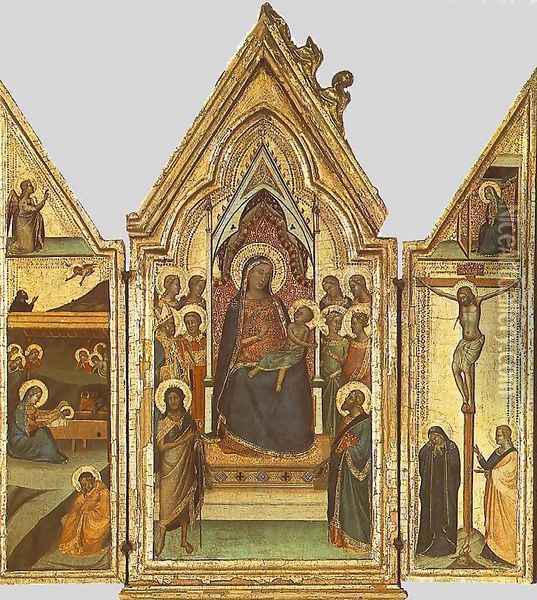 Triptych 1335-40 Oil Painting - Bernardo Daddi