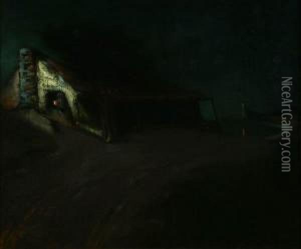 Nocturne - Casa Alvarado Oil Painting - Charles Rollo Peters