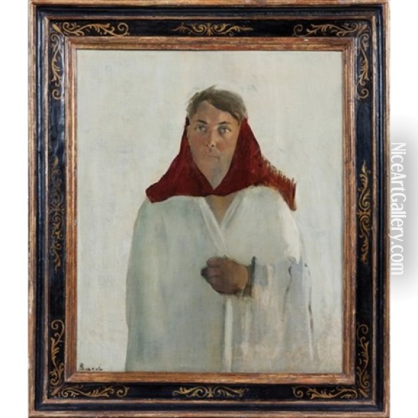 Autoportrait Au Chale Oil Painting - Christian Berard