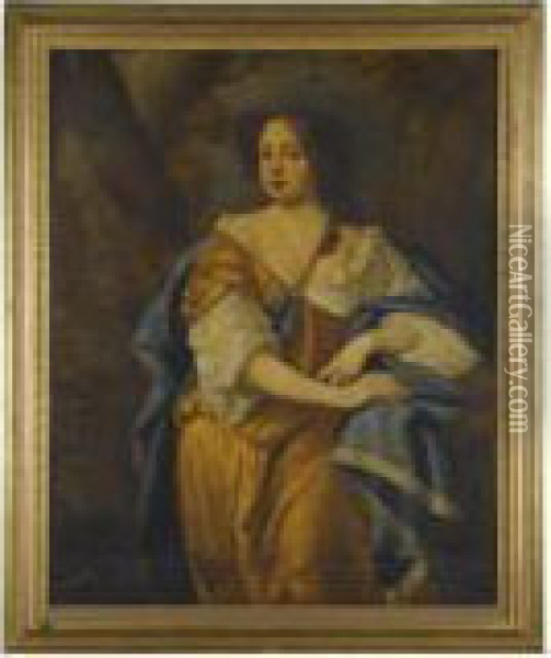 Portrait Of Frances Teresa Stewart Oil Painting - Sir Peter Lely
