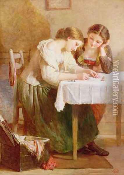 The Love Letter Oil Painting - Henry Le Jeune