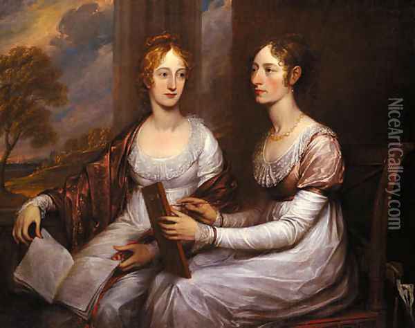The Misses Mary and Hannah Murray Oil Painting - John Trumbull