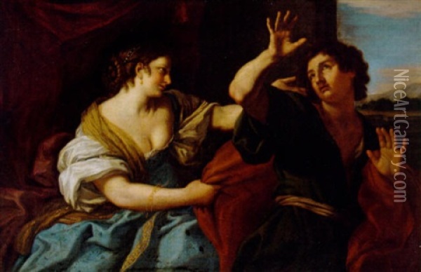 Joseph And Potiphar's Wife Oil Painting - Jan (Pan) von Lis