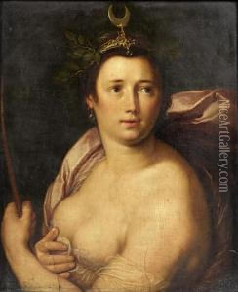 Diana Oil Painting - Cornelis Cornelisz Van Haarlem