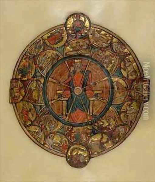 Ms 330.4 The Wheel of Fortune Oil Painting - William de Brailes