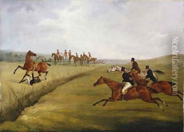 The Grand Leicestershire Steeplechase 3 Oil Painting - Henry Thomas Alken